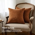 thumbnail image 3 of COOKCOK Chenille Throw Pillow Covers Set of 2, 18x18 Inch Thick Textured Farmhouse Couch Pillow Covers - Modern Neutral Decorative Pillow Cases for Sofa, Bed, Living Room, Rust, 3 of 8
