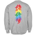 thumbnail image 2 of Halloween Rainbow Heart Unicorn Costume Pony Mens Sweatshirt, 2 of 2