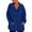 Blue, variant on Timegard Sweatshirts for Women Long Sleeve Half Zip Pullover Oversized Fall Winter Casual Comfy Clothes