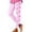 Pink, variant on Leggings For Women Pink Ribbon Butterfly Print Breast Cancer Awareness 4-Way Stretch Casual Tummy Control Leggings