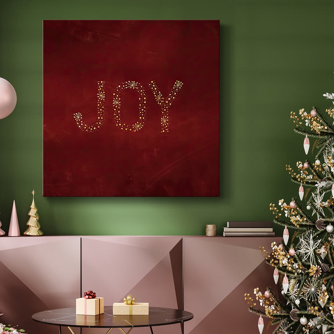 Joy Starburst - Red- Gallery Wrapped Canvas