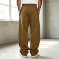 thumbnail image 4 of Yongwang Mens Baggy Sweatpants Drawstring Elastic Waist Wide Leg Pants Athletic Outfits Long Trousers with Pockets, 4 of 8