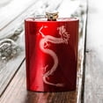 thumbnail image 2 of 8oz RED Chinese Dragon Flask L1, 2 of 3