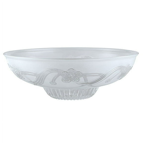 Aspen Creative 23130-11, Clear&Sandblasted/2 Tone Glass Shade for Medium Base Socket Torchiere Lamp, Swag Lamp and Pendant,13-3/4" Diameter x 4-3/4" Height.