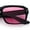 Black - Pink, variant on Hipster Gentleman Rectangular Mens Retro Vintage Vibe Plastic Sunglasses All Black