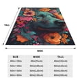 thumbnail image 3 of Sikiie Colorful Flower Dog A Ultra-Soft Micro flannel Blanket Luxury All Seasons Warm Blanket for Bedding Sofa and Travel (4 sizes)-80"x60", 3 of 7