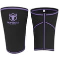 thumbnail image 2 of Rodilleras de 7 mm (1 par) - Rodilleras de alto rendimiento para levantamiento de pesas, cross training y powerlifting - Las mejores rodilleras y correas de compresión - para hombres y mujeres (Negro/, 2 of 5