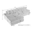 thumbnail image 5 of Modern L Shape Sectional Sofa, Corduroy Convertible Modular Couch For Living Room Office Apartment, 5 of 5