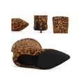 thumbnail image 3 of BLISSFUL STEP Women's Boots Faux Suede Knee High Stiletto Heel Pointed Toe Back Zipper Boots Leopard 7, 3 of 7