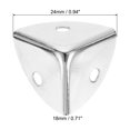 thumbnail image 2 of Uxcell 12 Pack Decorative Box Corner Cover, 18mm Metal Edge Guard, Furniture Corner Edges Protector, Silver, 2 of 6