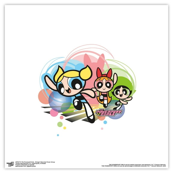 Gallery Pops Cartoon Network The Powerpuff Girls - Bringin' Back the Power Group Wall Art, Unframed Version, 12" x 12"