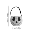 thumbnail image 4 of Halloween Treat Bags Trick or Treat Skull Cotton Rope Woven Candy Basket Bucket Handheld Small Gift Goodie 9.8in for Kids Party by MPOISVA, 4 of 7