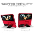 thumbnail image 4 of ELEHOLD Slim Fit Case for Samsung Galaxy Z Fold 3 with Thickened Camera Lens Frame Invisible Hidden Kickstand Non-Slip Full Body Shockproof Protective Cover for Samsung Z Fold 3,Red, 4 of 14