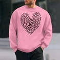 thumbnail image 2 of Jinhomg Mens Holiday Sweatshirt 2025 Trendy Valentine's Day Love Heart Print Pullover Casual Comfy Long Sleeve Crew Neck Tops Todays Pink L, 2 of 6