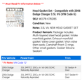 thumbnail image 2 of Head Gasket Set - Compatible with 2006 Dodge Charger 3.5L V6 (VIN Code G), 2 of 2