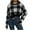Black, variant on Cropped Sweaters for Women Soft Round Neck Long Sleeve Pullover Tops Fashion Plaid Printed Knitted Shirts