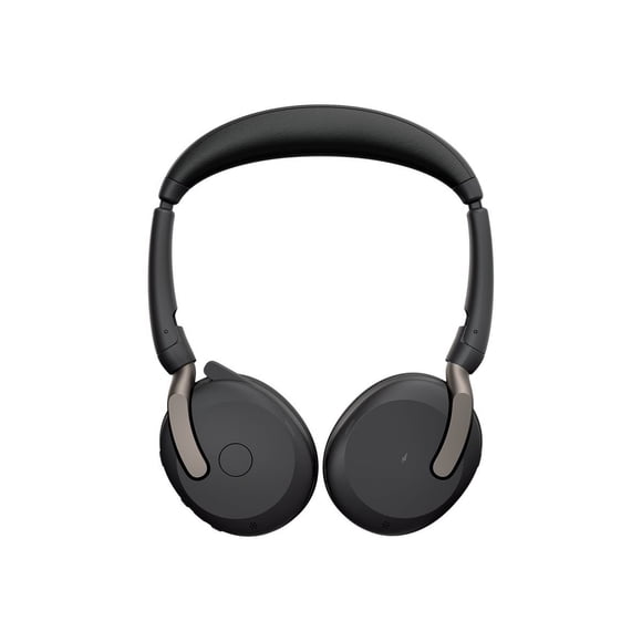 Jabra Evolve2 65 Flex UC Stereo - Headset - on-ear - Bluetooth - wireless - active noise canceling - USB-A via Bluetooth adapter - black - Optimized for UC