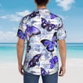 thumbnail image 6 of Haiem Butterflies Printed Hawaiian Shirt for Men - Men’s Casual Beach Summer Shirts - Stretch Fabric with Modern Fit-Small, 6 of 9