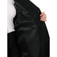 thumbnail image 5 of DARING DIVA Women's Plus Size Mid Length Notch Lapel Pea Coat 3X Black, 5 of 6