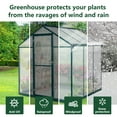 thumbnail image 2 of Aoile 6' x 8' Polycarbonate Greenhouse, Heavy Duty Walk-in Greenhouse with Lockable Doors & Adjustable Vent Window for Outdoors, 2 of 9