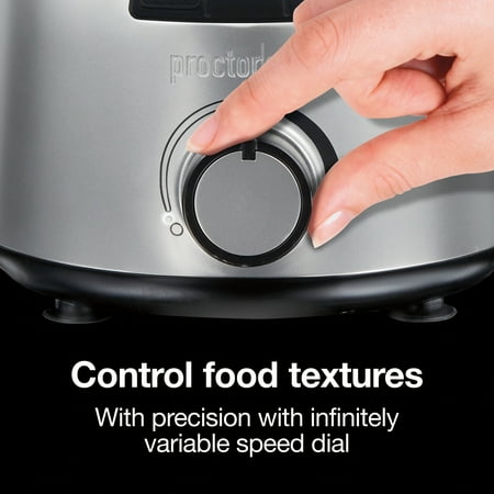 Proctor Silex Quick Clean 9 Cup Food Processor with Infinite Speed Control - SILVER