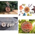thumbnail image 6 of Unfinished Natural Wood Slices 20 Pcs Inch Wood Coaster Sets Pieces Craft Wood kit Predrilled with Hole Wooden Circles Great for Arts and Crafts Christmas Ornaments DIY Crafts Rustic Wedding 20 Pcs 3.5-4inch with Hole, 6 of 8