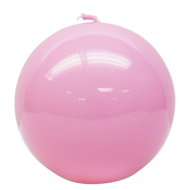 Unscented High Gloss Pink Ball Candle