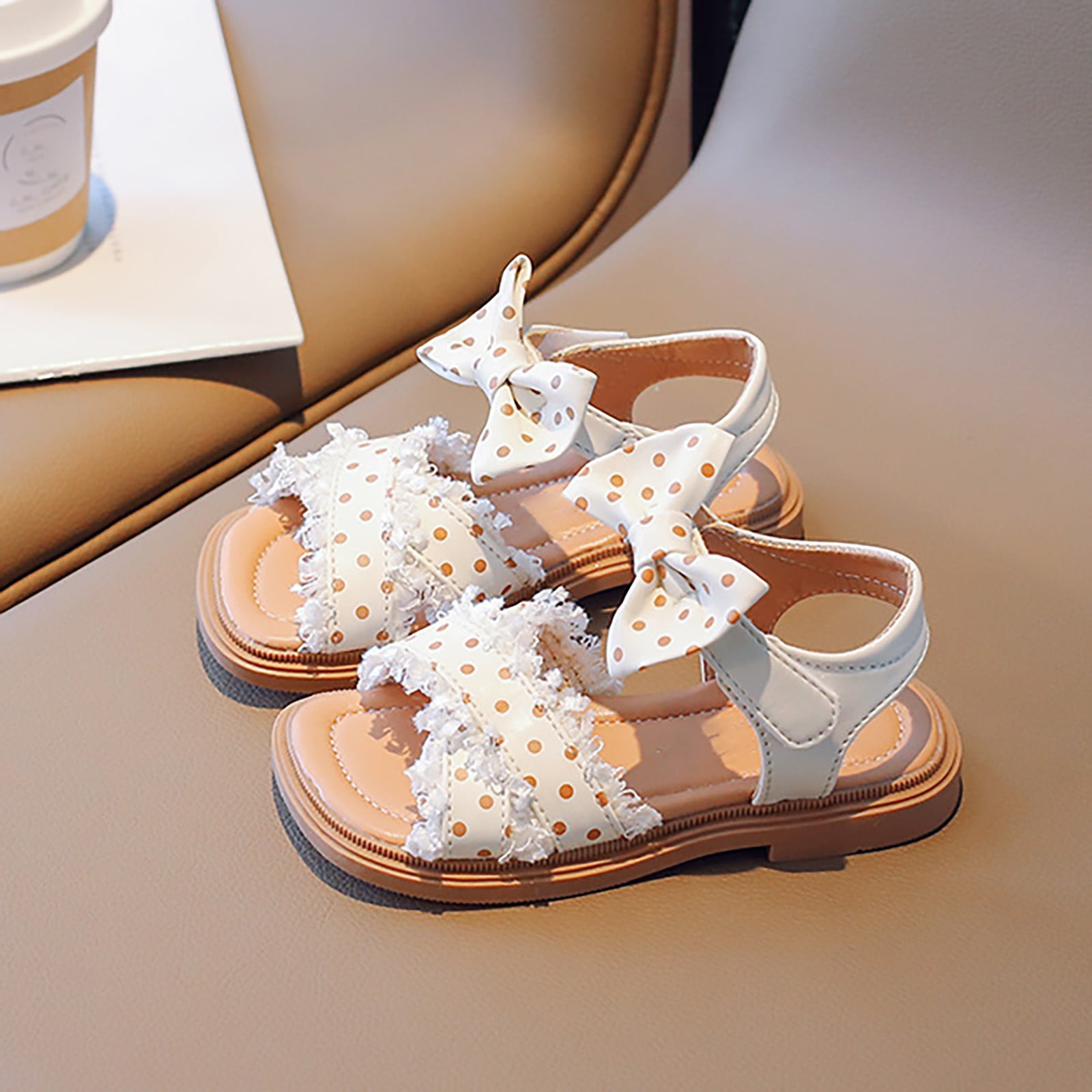 Toddler Girls Sandal Girls Sandals Size 2 Big Girls Girls Sandals Summer Korean Edition Children s Shoes Girls Bow Soft Sole Princess Shoes Female
