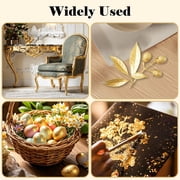 100 Sheets Gold Foil Paper Art Gold Foil Sheets Gilding Brush Thin Gold Leaf Sheets Gold Foil Paper Craft for Arts Painting Gilding Crafting Decoration, 5.5 x 5.5 Inches