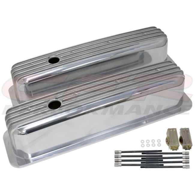 Rodspeedracing Finned Aluminum Short Valve Covers – Center Bolt For Chevy 350 5.0L 5.7L 1987-97