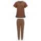 thumbnail image 5 of Uniforme Médico Conjunto Enfermera Top Pantalones Enfermería Médicos Uniforme Ropa Trajes De Trabajo XL Marrón, 5 of 8