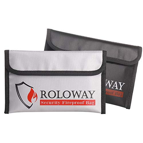 Roloway Fireproof Document Bag 13.4 X 9.8 Inches Fireproof Money Bag For Cash 
