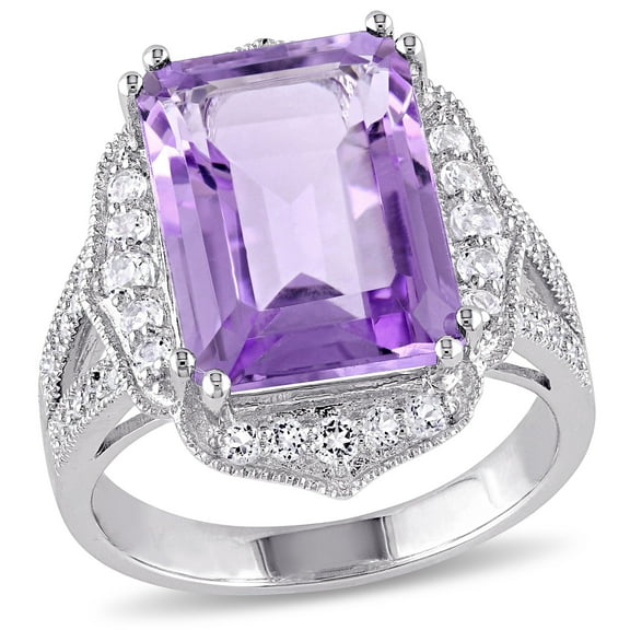 Everly Women's Amethyst and Topaz Sterling Silver Ring