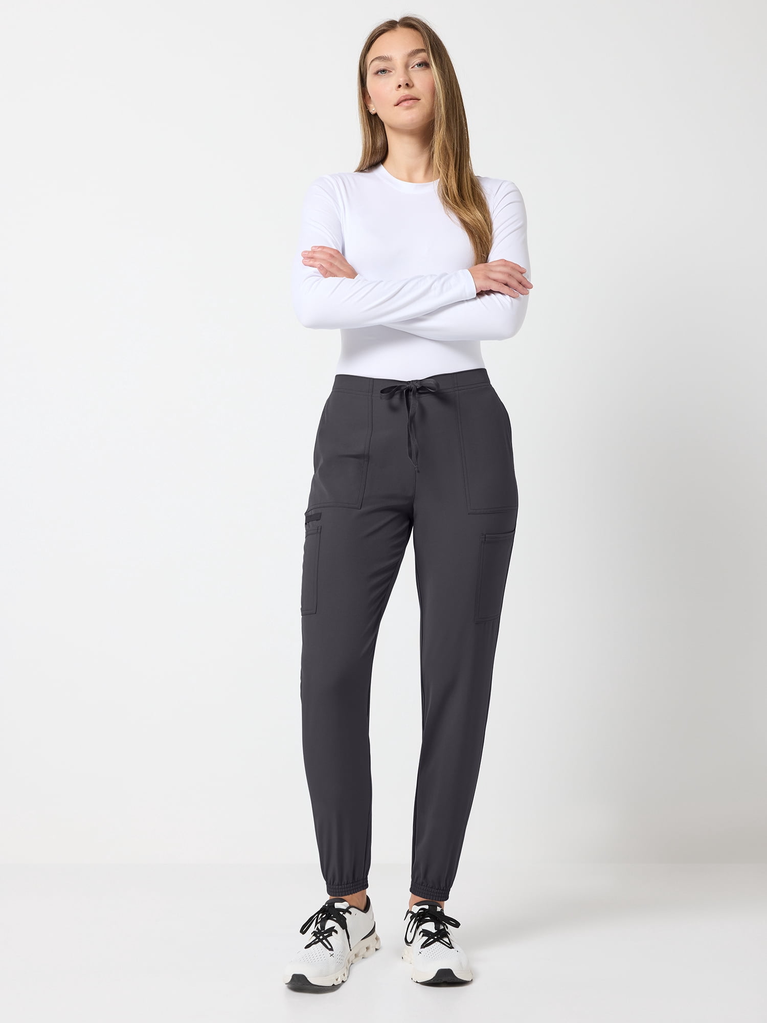 Scrubstar Core Essentials Women’s Drawstring Cargo Jogger Scrub Pant, Sizes XS–3XL