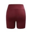 thumbnail image 6 of Hinvhai Biker Shorts Girl with Pockets - High Waisted Tummy Control Workout Gym Running Yoga Shorts Wine 8 Years, 6 of 9