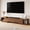 Walnut, variant on MEISSALIVVE Extendable TV Stand for Up to 120 Inch TV, Modern Entertainment Center with 4 Drawers & 2 Storage Compartments, Adjustable Length 95"-121", Walnut