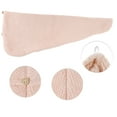 thumbnail image 3 of 1 Pc Women Soft Double Layer Hair Drying Towel for Bathroom Vacation Travel Pink Coral Velvet, 3 of 3