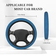 thumbnail image 5 of Goofa Blue Star Print Pattern Elastic Stretch Steering Wheel Cover,Universal 15 inch, Microfiber Breathable Ice Silk, Anti-Slip, Odorless, Easy Carry, 5 of 8