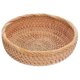 thumbnail image 2 of Handwoven Rattan Fruit Tray Round Woven Basket For Kitchen Counter Natural Wicker Storage Basket For Snacks Bread And Vegetables Key Jewelry Holder, 2 of 3