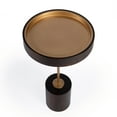 thumbnail image 3 of Butler Specialty Shen Gold & Brown  Pedestal Side Table, 3 of 6