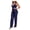 🔥 Dark Blue, variant on Sentmoon Women Rompers and Jumpsuits Date Night Rompers Sleeveless Solid Color Slim Fit Beach Outfits for Women Summer for Travel and Leggings Outfit