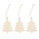 thumbnail image 1 of Unique Hanging Ornament Wood Christmas Tree Party Decoration Artistic Design for Home Beige 8.7x6.4cm 50Pcs, 1 of 4