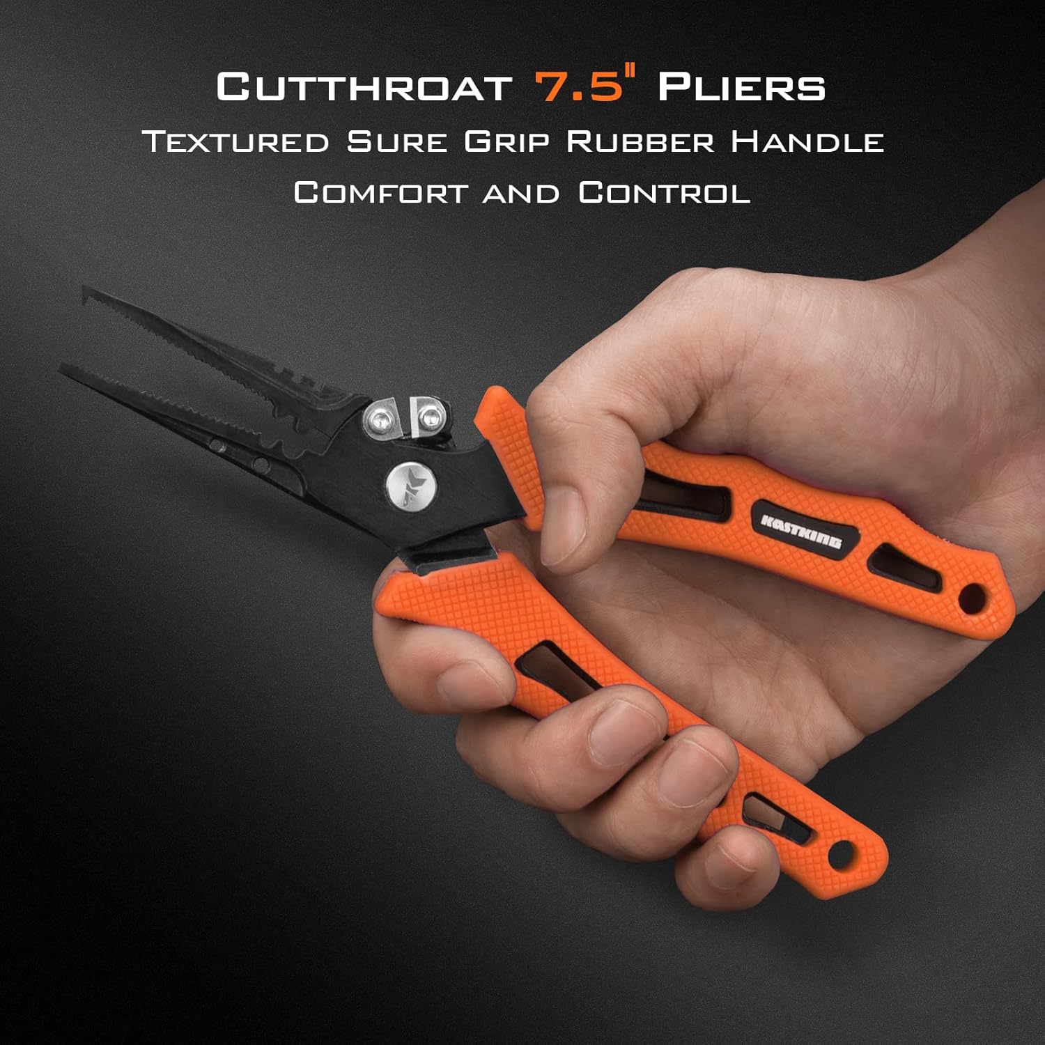 KastKing Cutthroat Fishing Pliers & Braid Scissors Set, 7.5", Saltwater Resistant