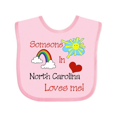 

Inktastic Someone in North Carolina Loves Me! Gift Baby Boy or Baby Girl Bib
