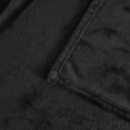 thumbnail image 3 of Flannel Fleece Blanket Lightweight Cozy Plush Solid Bed Blanket,King 79"x89" Black, 3 of 6