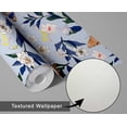 thumbnail image 6 of S4Sassy Self Adhesive Wallpaper, Butterfly & Floral Wallpaper, Blue Removable Diy Vinyl Wall Covering, Textured Peel And Stick Contact Paper For Entryway Accent Wall, Home Decor Solution (25"X 240"), 6 of 9