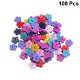 thumbnail image 3 of landege 100PCS Wooden Flower Buttons Wooden Buttons 2 Holes Colorful Sweater Buckles Scrapbooking DIY Buttons Sewing Craft Buttons, 3 of 10