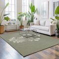 thumbnail image 4 of Farmhouse Floral Washable Living Room Rugs 8'x10', Vintage White Blossom Wildflower Sage Green Washable Throw Large Area Rug Non-Slip Sturdy Edge Binding Carpet for Bedroom Dining Room Office, 4 of 9