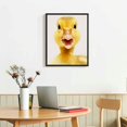 QFMY Yellow Duck Canvas Wall Art for Bedroom,Watercolor Abstract Canvas