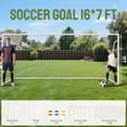 thumbnail image 3 of Slsy 16x7ft Soccer Goals for Backyard, Steel Soccer Goal with 6 Cones, Weatherproof Soccer Goal for Teens/Adults Practice Training, 3 of 8